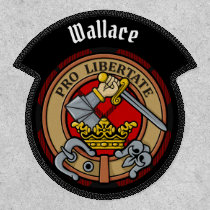 Clan Wallace Crest over Tartan Patch