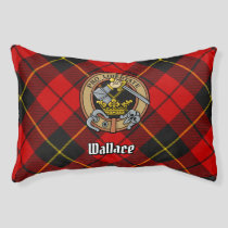 Clan Wallace Crest over Tartan Pet Bed
