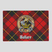 Clan Wallace Crest over Tartan Placemat