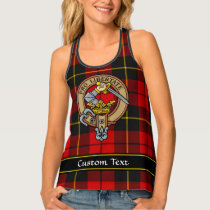 Clan Wallace Crest over Tartan Tank Top