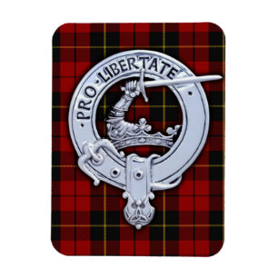 Clan Wallace Crest & Tartan Magnet