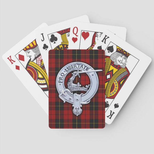 Clan Wallace Crest & Tartan Poker Cards (Back)