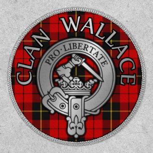 Clan Wallace Crest & Tartan Shield Patch