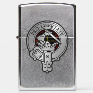 Clan Wallace Crest & Tartan Zippo Lighter