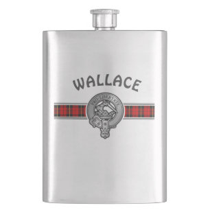 Clan Wallace (Edit) Crest & Tartan Flask
