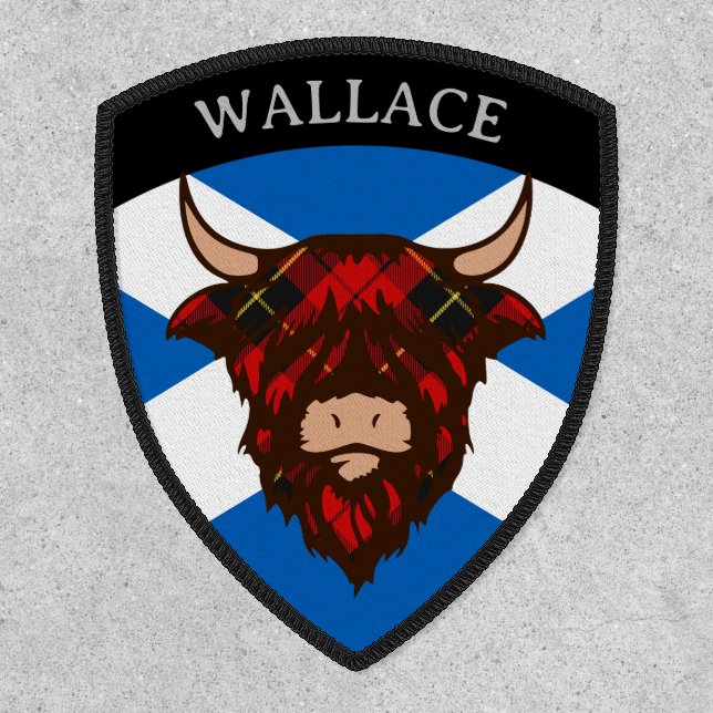 Clan Wallace [EDIT] Tartan Coo Patch (Front)
