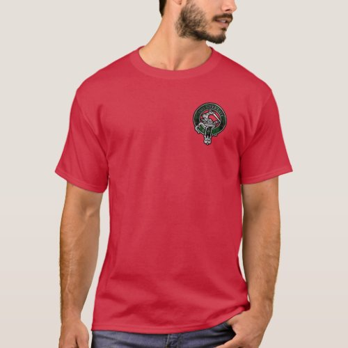 Clan Wallace Hunting Tartan Crest  T_Shirt