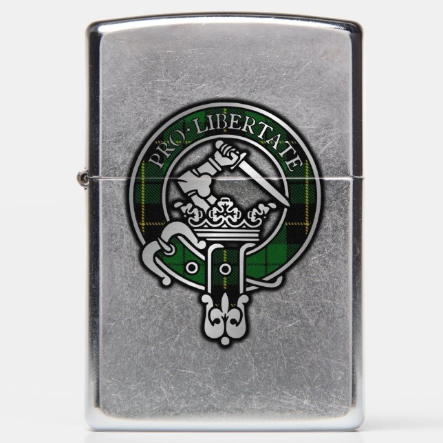 Clan Wallace Hunting Tartan Crest  Zippo Lighter (Front)