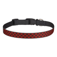 Clan Wallace Red and Black Scottish Tartan Pet Collar