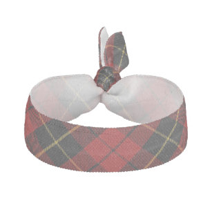 Clan Wallace Scottish Accents Red Black Tartan Elastic Hair Tie