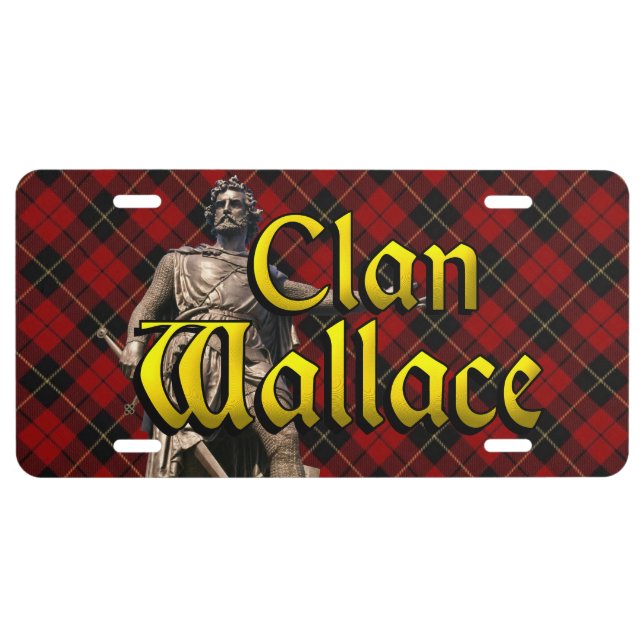 Clan Wallace Scottish Freedom License Plate (Front)