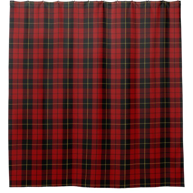 Clan Wallace Scottish Heritage Tartan Shower Curtain (Front)