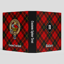 Clan Wallace Tartan 3 Ring Binder