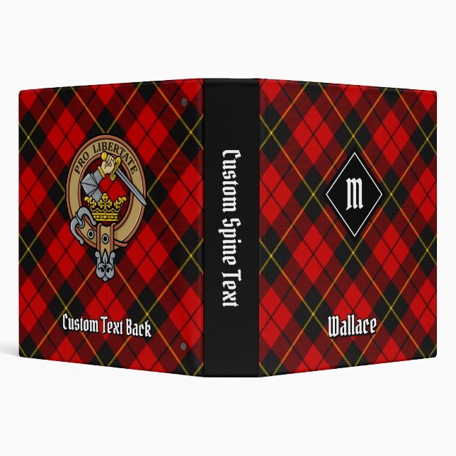 Clan Wallace Tartan 3 Ring Binder (Background)