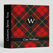 Clan Wallace Tartan 3 Ring Binder