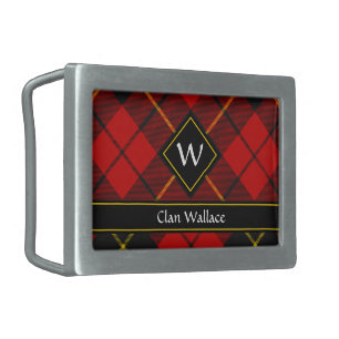 Clan Wallace Tartan Belt Buckle
