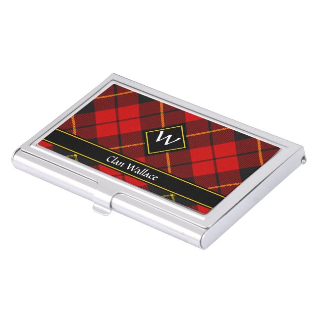 Clan Wallace Tartan Business Card Case (Front)
