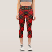 Clan Wallace Tartan Capri Leggings