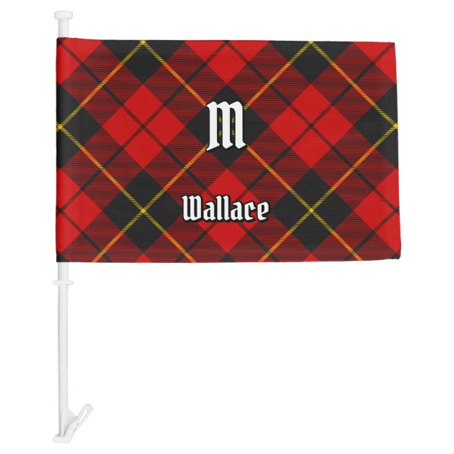 Clan Wallace Tartan Car Flag (Front)