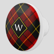 Clan Wallace Tartan Ceramic Knob