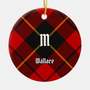 Clan Wallace Tartan Ceramic Ornament