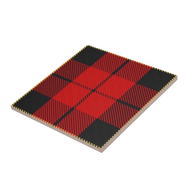 Clan Wallace Tartan  Ceramic Tile (Side)