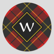 Clan Wallace Tartan Classic Round Sticker
