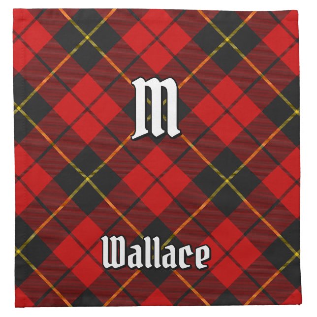 Clan Wallace Tartan Cloth Napkin (Front)