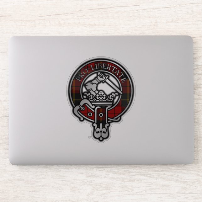 Clan Wallace Tartan Crest Sticker (Computer)