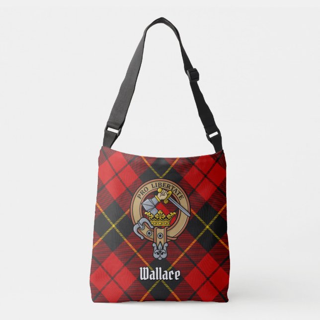 Clan Wallace Tartan Crossbody Bag (Front)