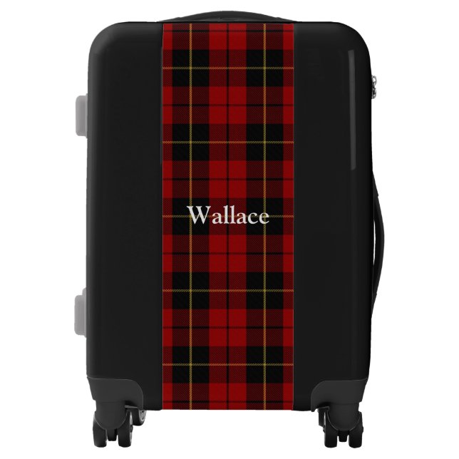 Clan Wallace Tartan Customize Your Name Luggage (Front)