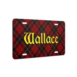 Clan Wallace Tartan Dream License Plate