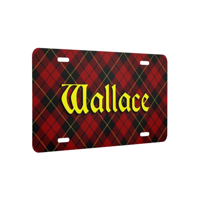 Clan Wallace Tartan Dream License Plate (Right)