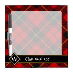 Clan Wallace Tartan Dry Erase Board