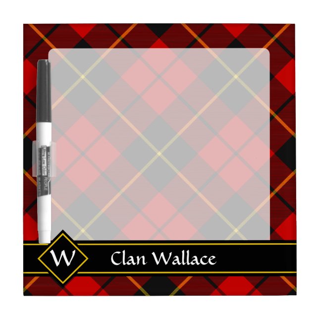 Clan Wallace Tartan Dry Erase Board (Front)