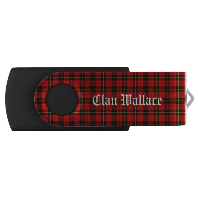 Clan Wallace Tartan Flash Drive (Front)