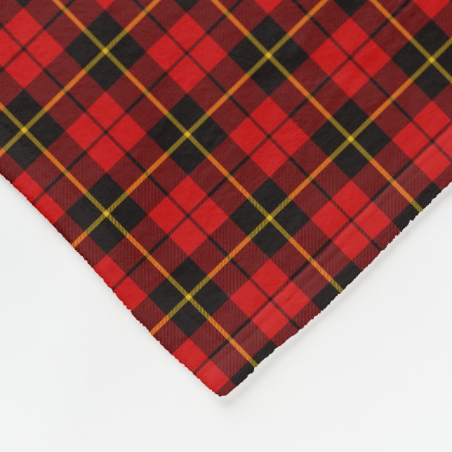 Clan Wallace Tartan Fleece Blanket (Corner)