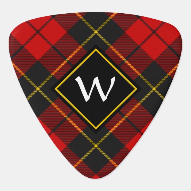 Clan Wallace Tartan Guitar Pick (Front)