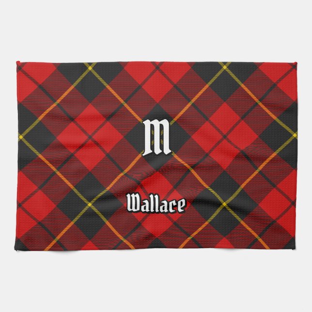 Clan Wallace Tartan Kitchen Towel (Horizontal)