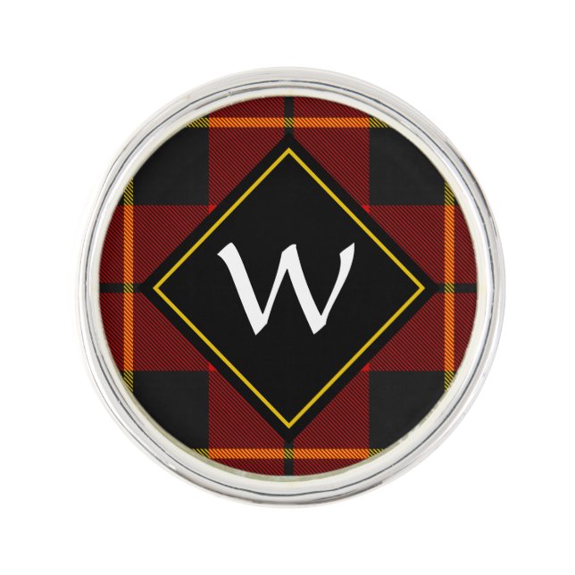 Clan Wallace Tartan Lapel Pin (Front)