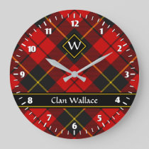 Clan Wallace Tartan Large Clock