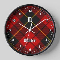 Clan Wallace Tartan Large Clock