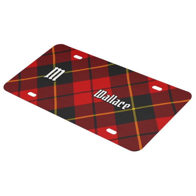 Clan Wallace Tartan License Plate (Side)