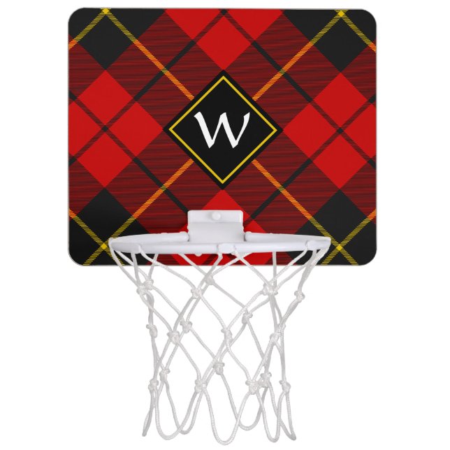 Clan Wallace Tartan Mini Basketball Hoop (Front)