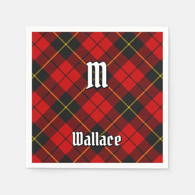 Clan Wallace Tartan Napkins (Front)