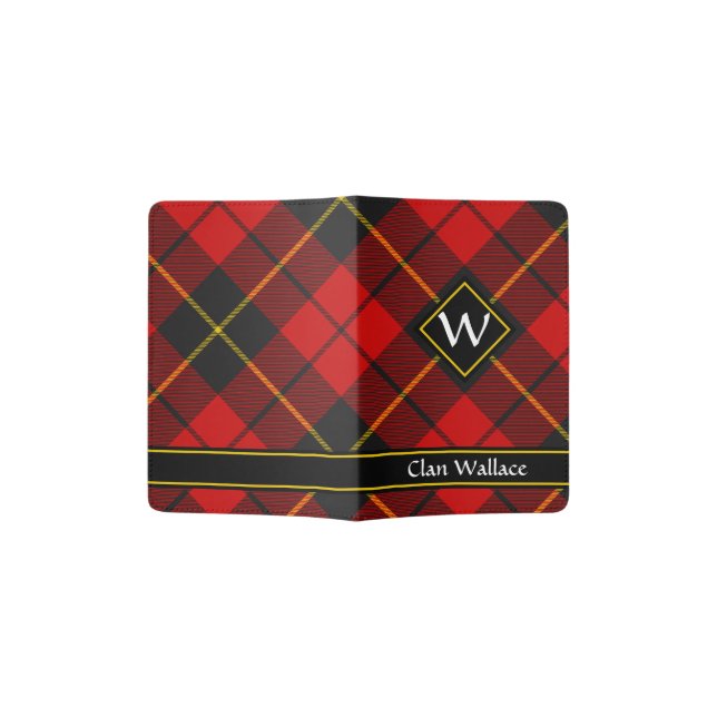 Clan Wallace Tartan Passport Holder (Opened)