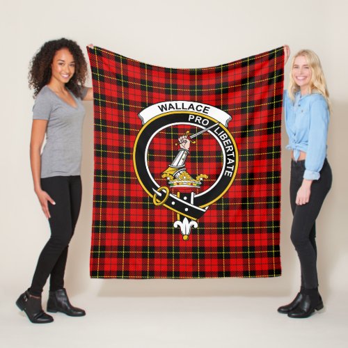 Clan Wallace Tartan Plaid Fleece Blanket