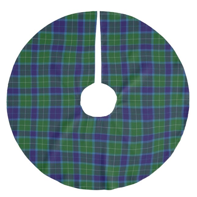 Clan Wallace Tartan Plaid Tree Skirt (Front)