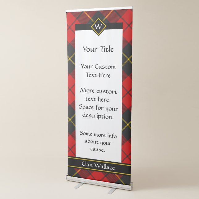 Clan Wallace Tartan Retractable Banner (3/4)