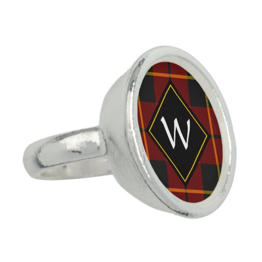 Clan Wallace Tartan Ring (Side)